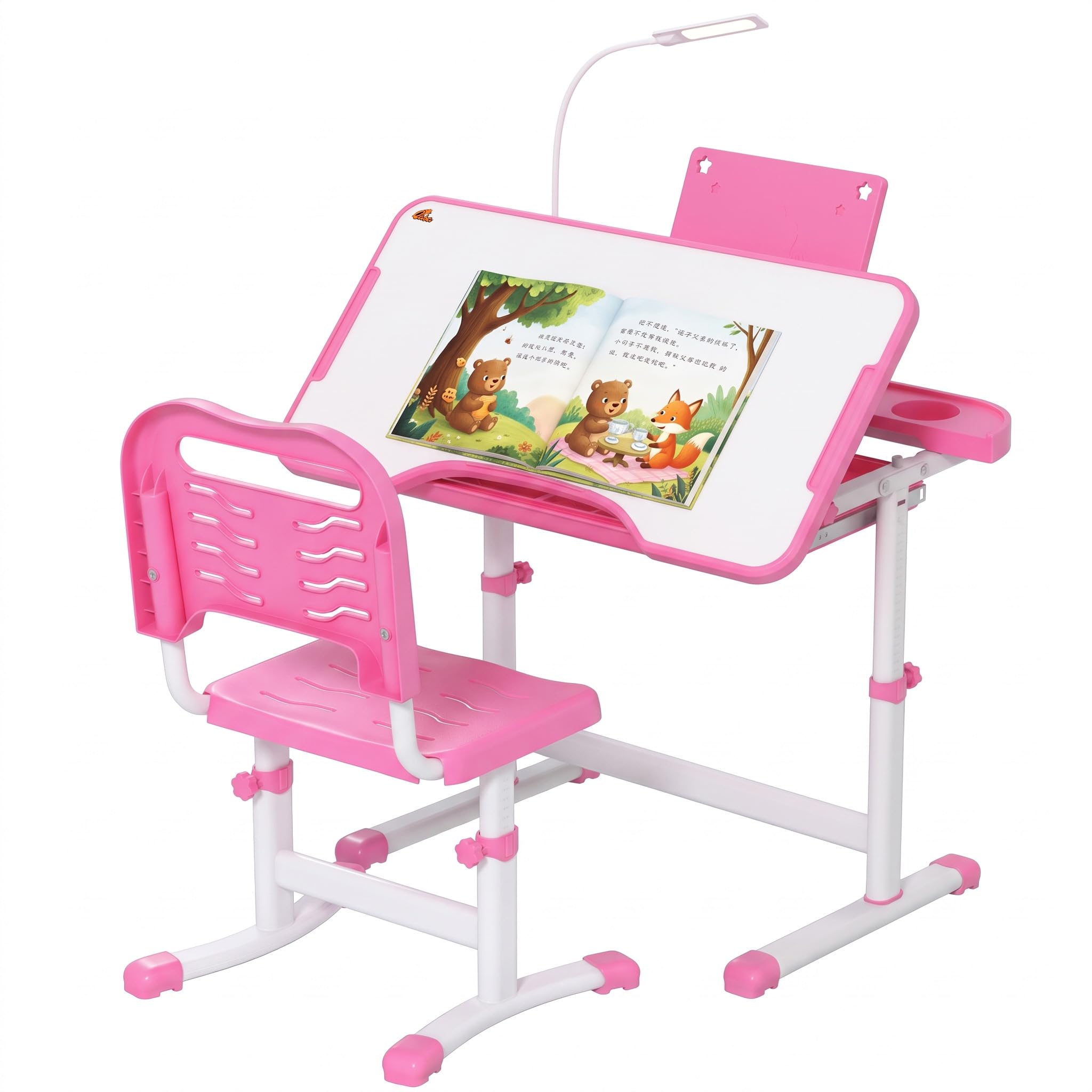 Amazon.com: Qaba Kids Desk and Chair Set Height Adjustable Tilt